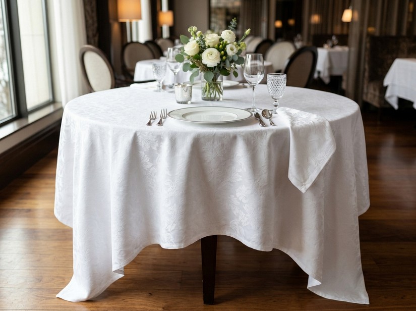 Bistro Ağır Gramajlı Dama Desen Otel Masa Örtüsü